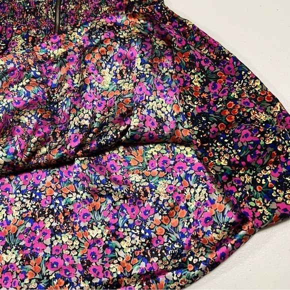 Parker Pure Silk Floral Printed Strapless Sweetheart Mini Dress - Picture 8 of 13